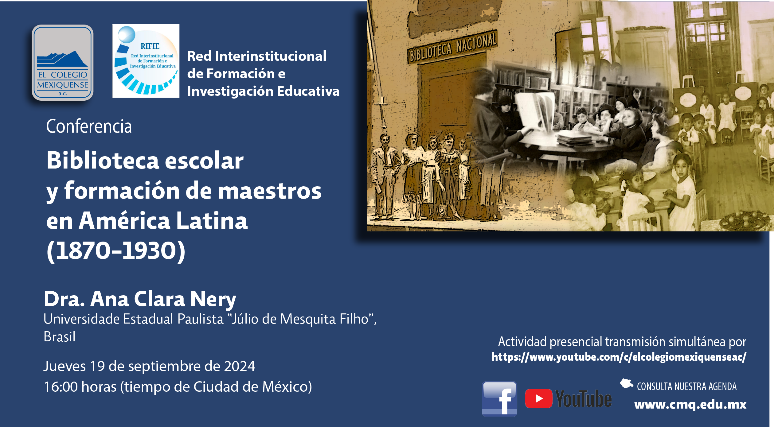 Conferencia. Biblioteca escolar y formación de maestros en América Latina (1870-1930)