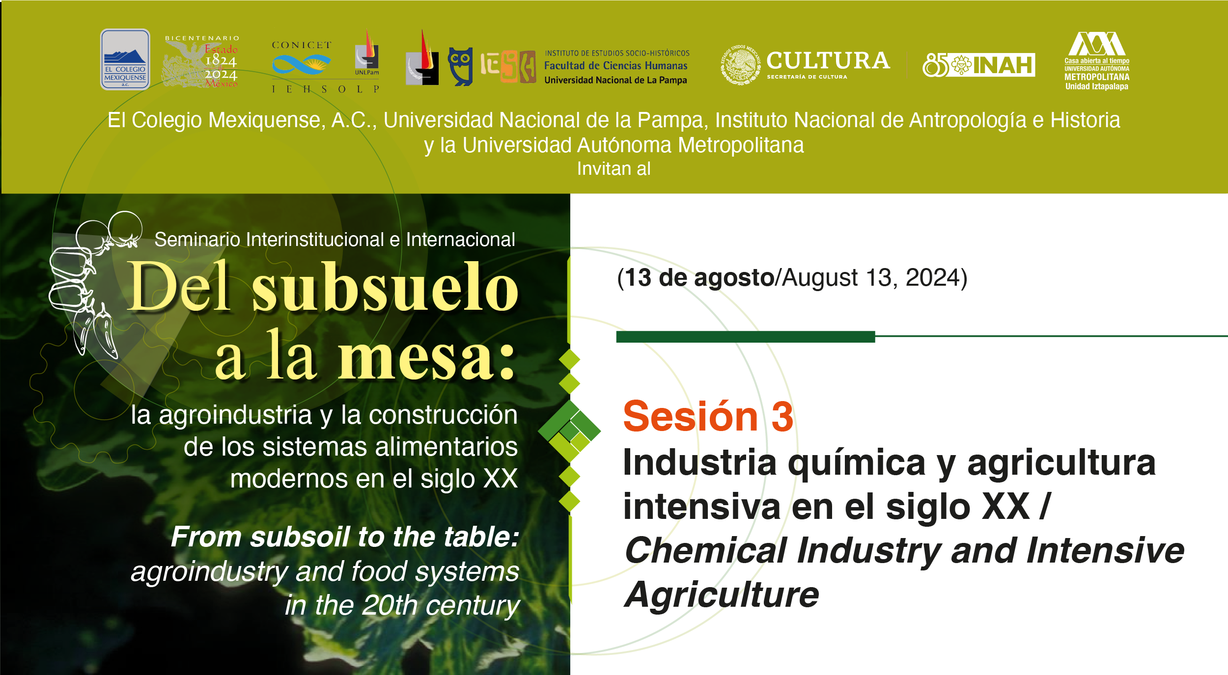 Seminario Interinstitucional e Internacional. Del subsuelo a la mesa: la agroindustria y la construcción de sistemas alimentarios modernos en el siglo XX. Sesión 3