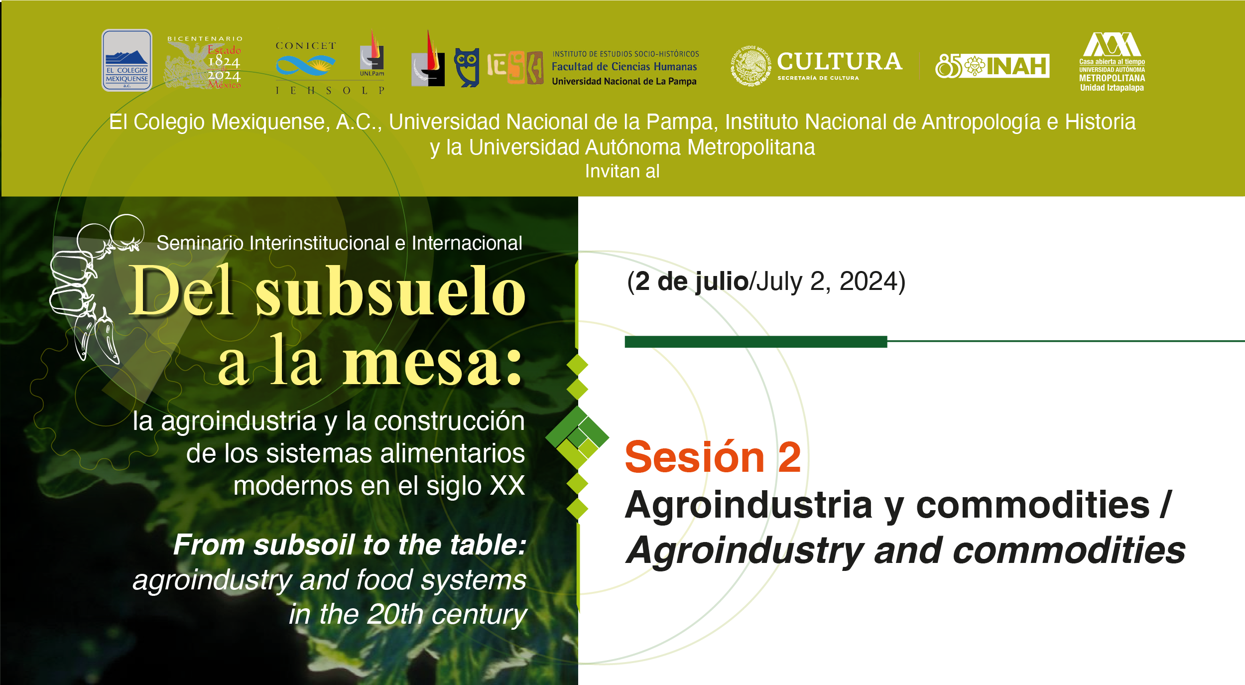 Seminario Interinstitucional e Internacional. Del subsuelo a la mesa: la agroindustria y la construcción de sistemas alimentarios modernos en el siglo XX. Sesión 2